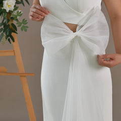 Large Bow Bride Veil Nylon Wedding Accessory Stylish Gowns Decor