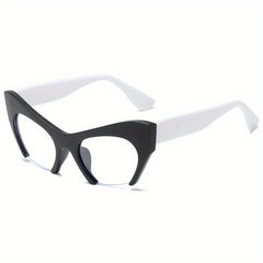 Retro Tortoiseshell Semi Rimless Clear Lens Glasses with Case