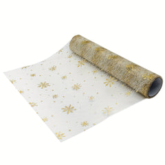 Golden Hot Stamping Mesh Table Runner for Halloween Wedding Event Parties