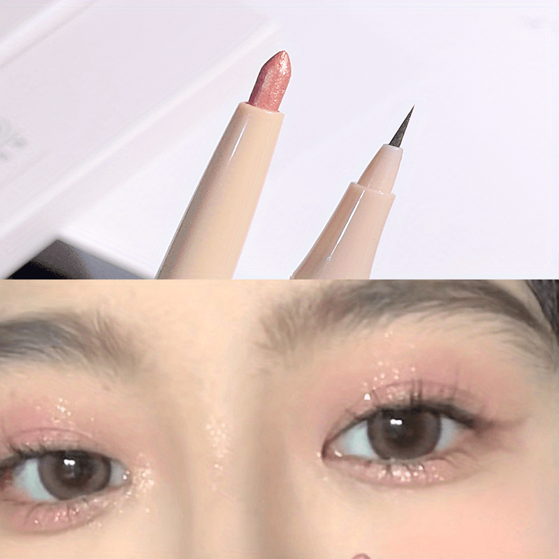 Waterproof Double Headed Eyeliner Pen for Long Lasting Smudge Application