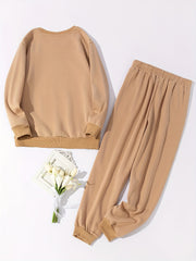Elephant Print Long Sleeve Top & Joggers Pajamas Set