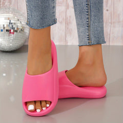 Women's Candy Platform Slides Soft Sole Pillow Slides Lightweight Slip On Shoes