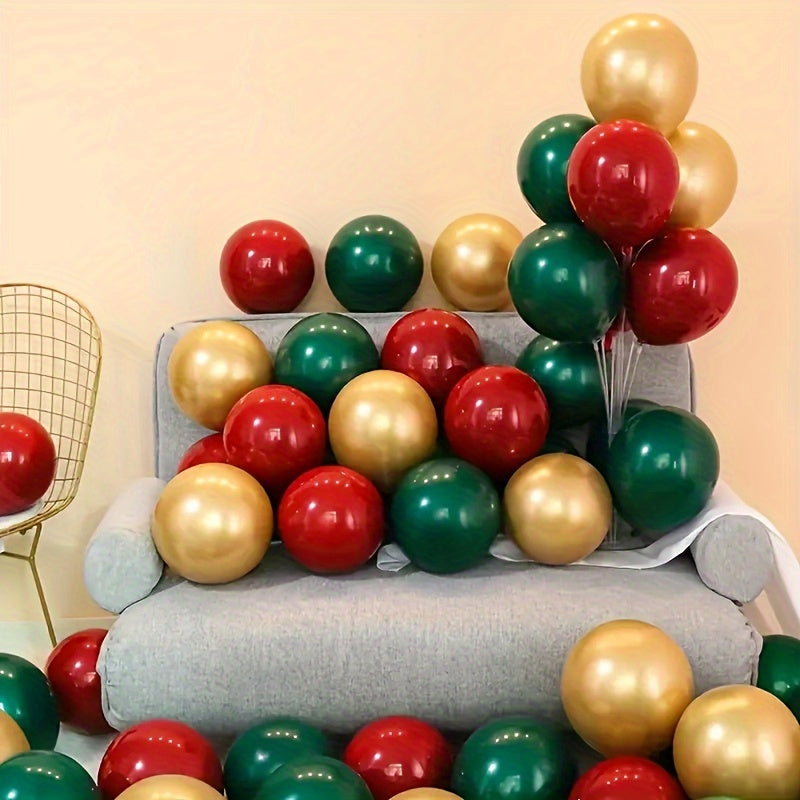 24pcs Metallic Balloons Golden Red Green for Events Parties Holidays