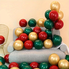 24pcs Metallic Balloons Golden Red Green for Events Parties Holidays