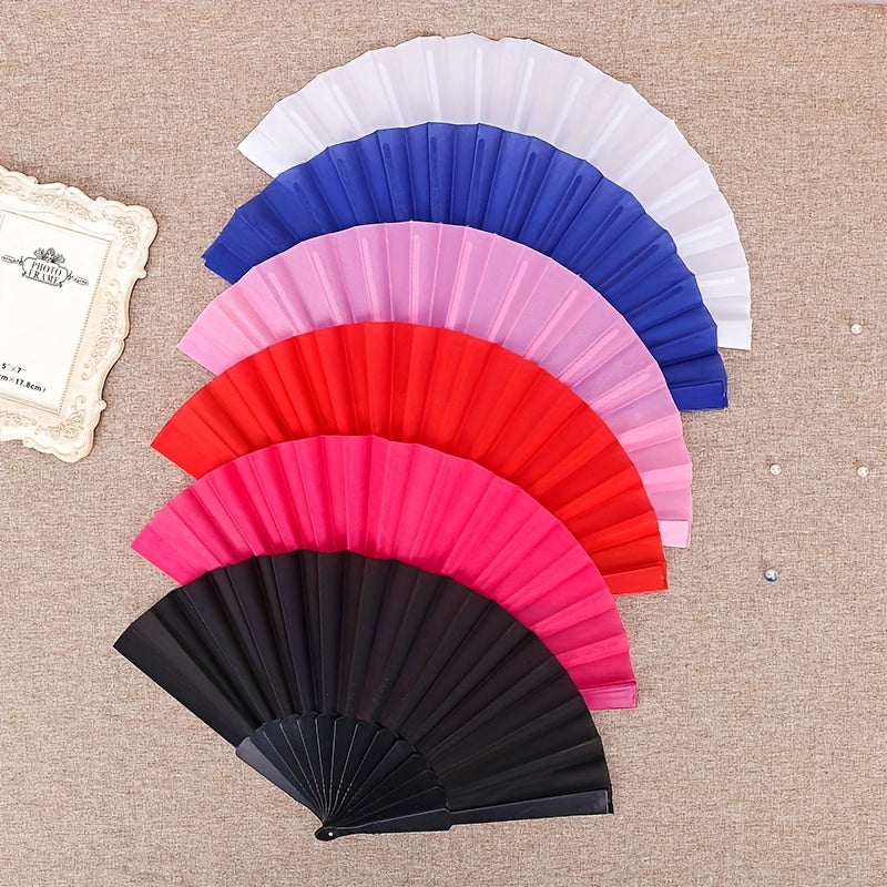 Plastic Craft Folding Fan Chinese Style Exercise Dance Tai Chi Props