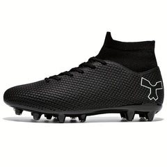 High Top AG Cleat Football Boots for Men Anti Skid Breathable Lace Up Soccer Cle