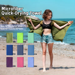 2pcs Microfiber Travel Towel Lightweight Quick Dry Beach Towels Camping Gym Swim