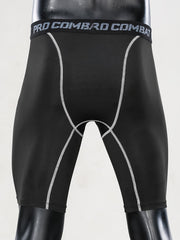 Men's Solid Compression Shorts High Stretch Active Bottom