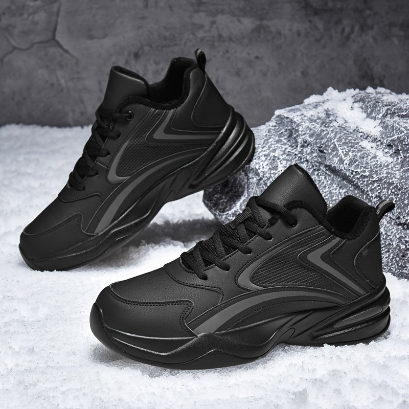 PLUS SIZE Men's Solid Basketball Shoes Comfy Breathable Non Slip Shock Absorptio