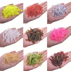 20pcs Soft Fishing Worms 0.8g Artificial Bait Swimbaits for Carp Bass