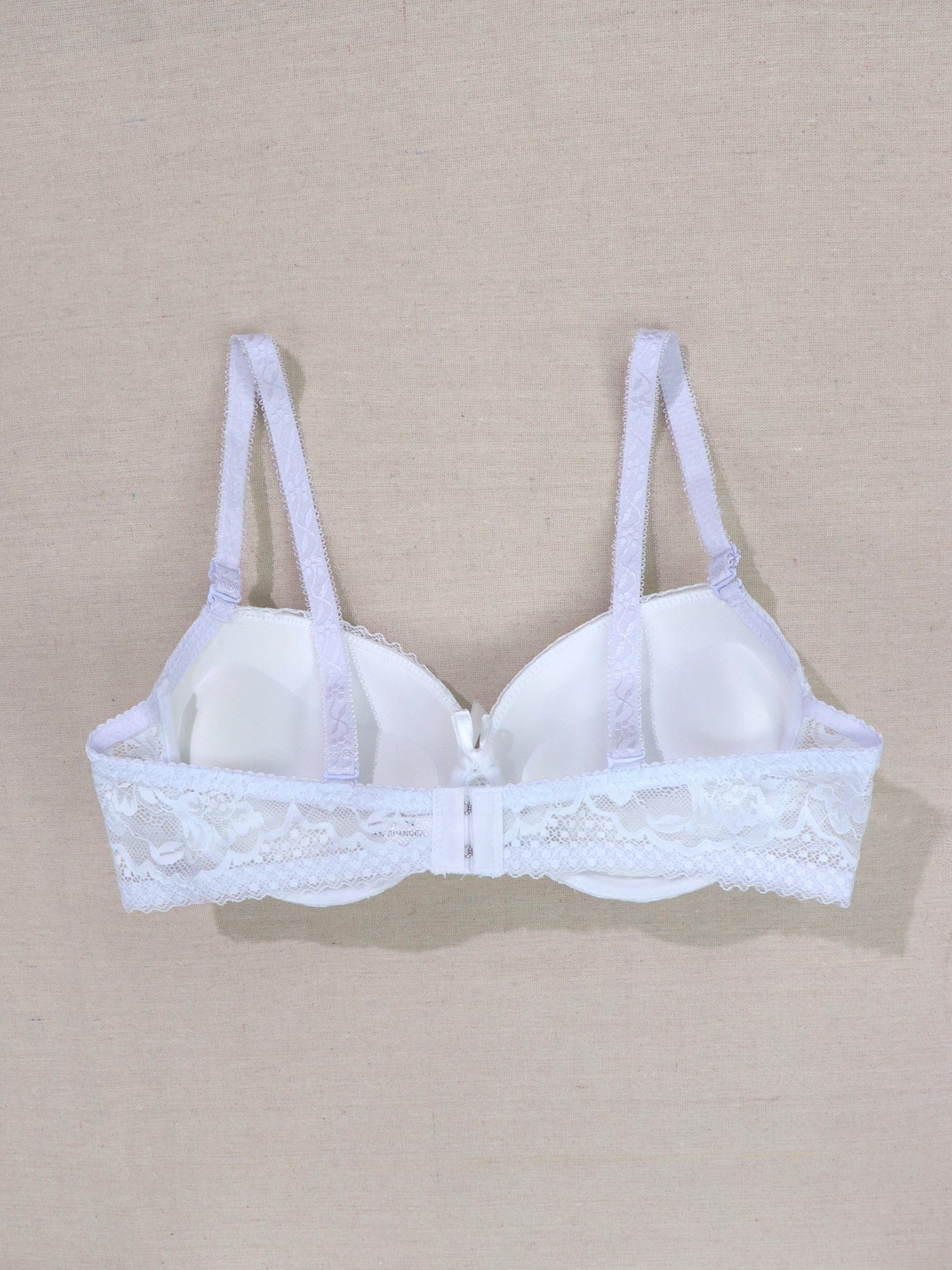 Contrast Lace Push Up Bras Comfy & Breathable Lifting Anti Sagging Bra