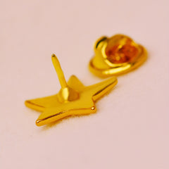 Star Cuff Brooch Enamel Pin