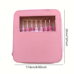 8pcs Knitting Tool Sweater Needle Gradient Soft Plastic Handle Aluminum Crochet
