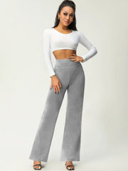 Women's High Waist Flare Leg Stretchy Pants