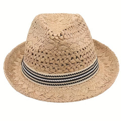 Braided Sun Hat for Kids Straw Hat Outdoor Traveling