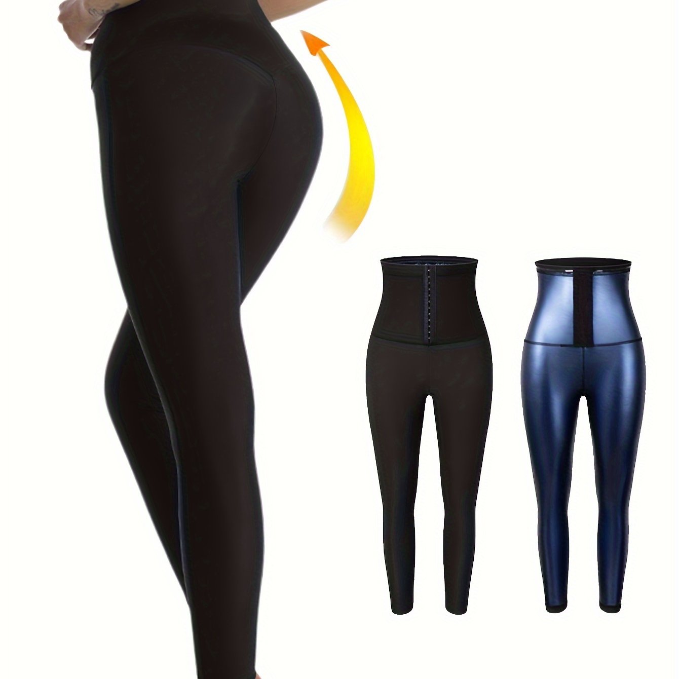 High Waist Sauna Sweat Pants Tummy Control Yoga Leggings Women's Activewear