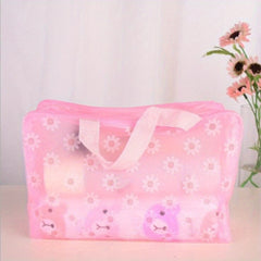 Waterproof Travel Toiletry Bag Flower Pattern Cosmetic Pouch