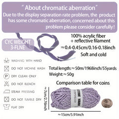 Reflective Wool Icelandic Wool Reflective Thread 50g 50m