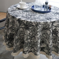 Coconut Tree Tablecloth American Style for Home Decor and Dining