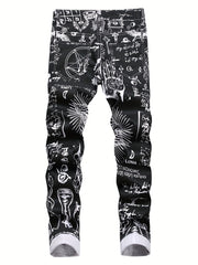 Children's Wild Style Active Long Pants Colorful Graphic Jeans Summer Kids