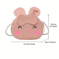 Easter Bunny Makeup Bag Purse For Girls Zipper Rabbit Bag