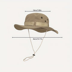 Solid Drawstring Bucket Hat Thin Breathable Sun Hat for Women