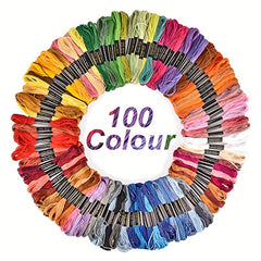 100pcs 100 Colours Threads Sewing Threads Embroidery Set