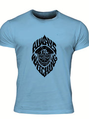Men's Always Watching Print T shirt Casual Tee