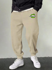 Men's Cartoon Lip Graphic Sweatpants Casual Joggers