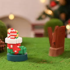Mini Christmas Building Set - Santa Train Snowman Tree Reindeer Socks