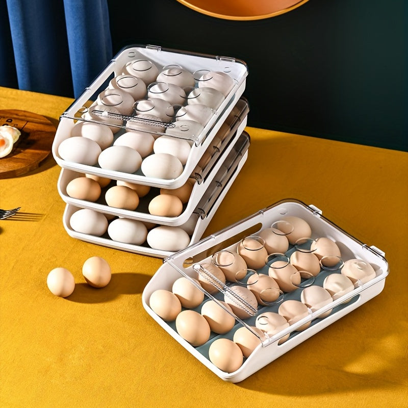Rolling Egg Container For Fridge Clear Egg Tray