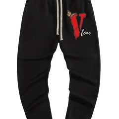 Butterfly V Print Men s Drawstring Sweatpants Pocket Casual Comfy Jogger Pants