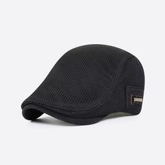 Breathable Mesh Work Cap Adjustable Beret Hat for Outdoors