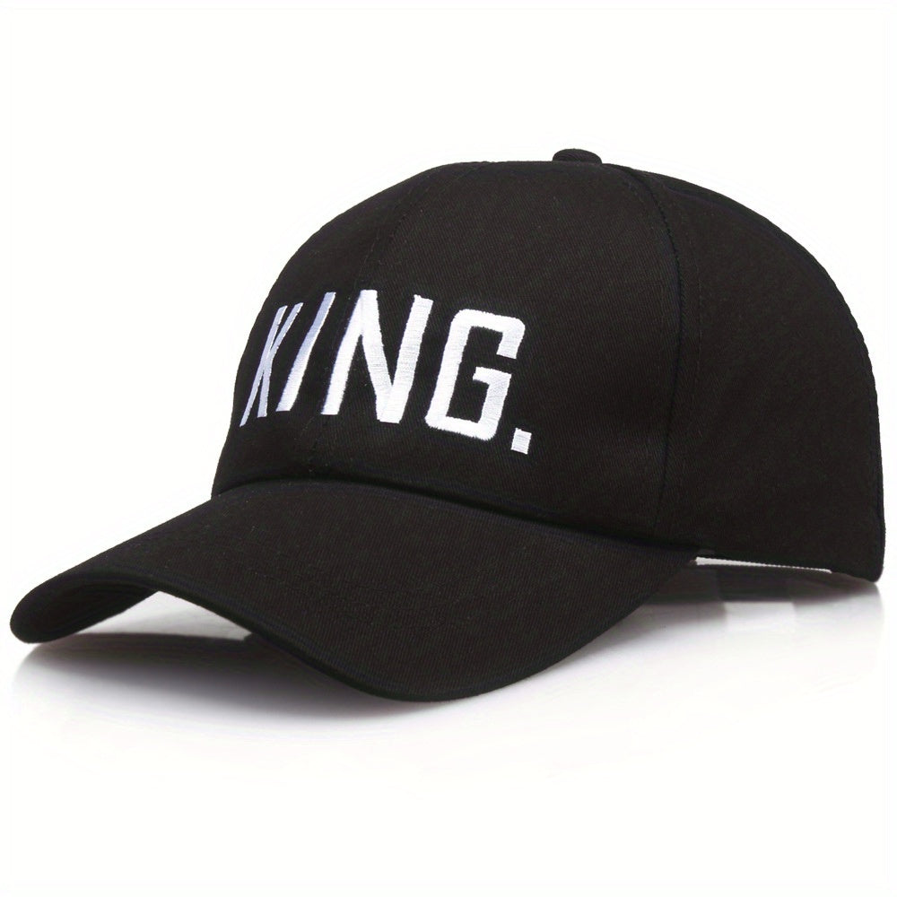 Embroidered King Queen Snapback Cap Lightweight Hip Hop Sun Hat