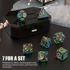 7pcs LED Flashy Dices Christmas Gift Illuminate Board Game Nights