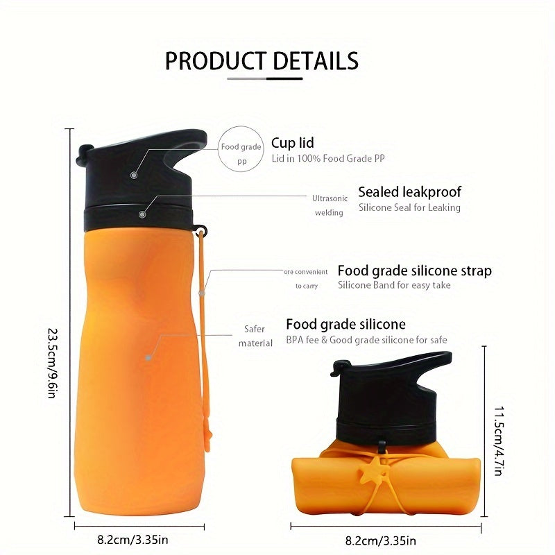 Creative Silicone Water Cup Portable Foldable Water Bottle for Outdoor Sports
