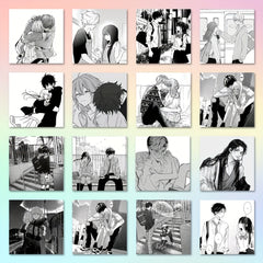 48pcs Couple Anime PVC Stickers Pack Waterproof for Laptop Bike Notebook