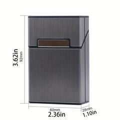 Metal Aluminum Cigarette Case 20 Pack Capacity Slim Anti-pressure Flip Cover