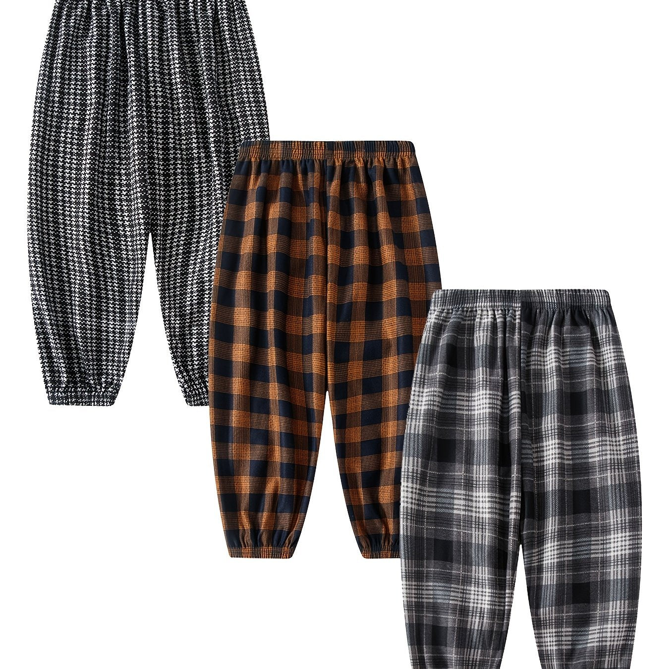 Boys Casual Plaid Long Pants for Spring & Autumn Kids Clothing