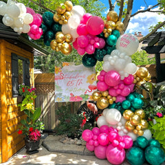 135pcs Hawaiian Tropical Theme Balloons Garland Kit Summer Baby Shower Birthday
