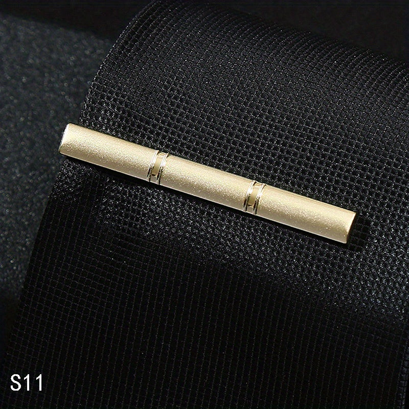 Men's Business Striped Matte Tie Clip High end Tie Clip Weddings Business Partie