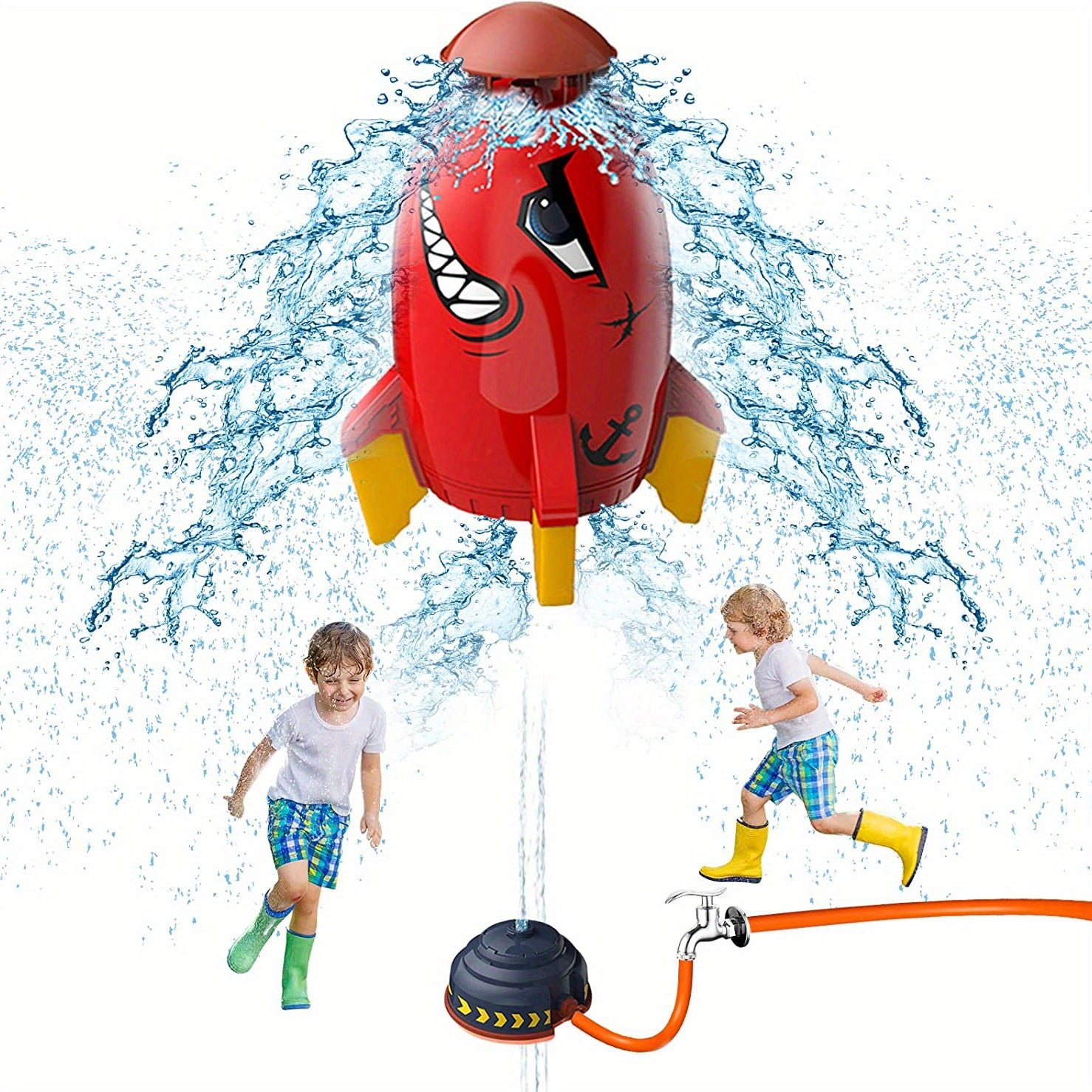 Rocket Suspended Water Sprinkler - Adjustable Height & Pressure