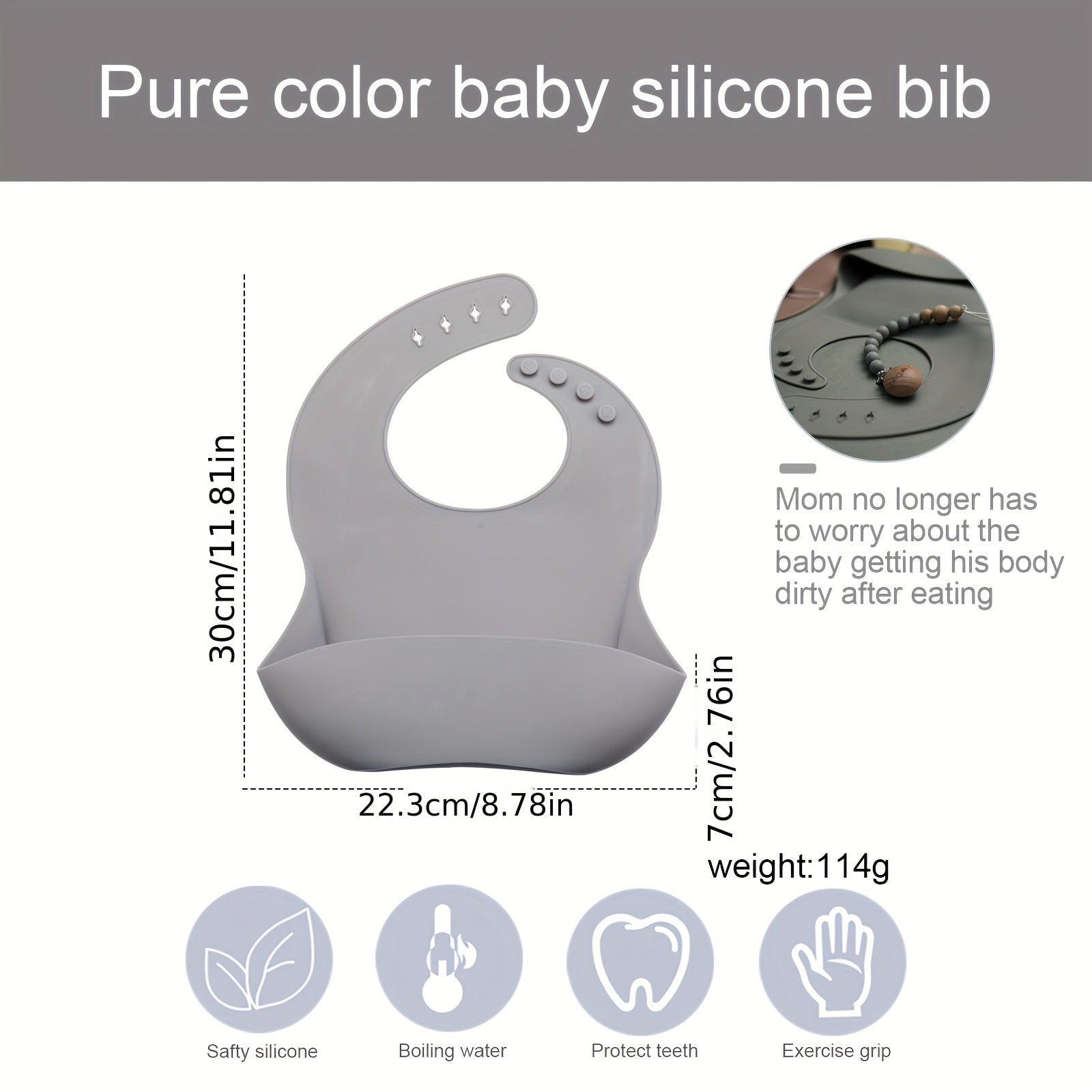 3D Silicone Bib For Babies Waterproof