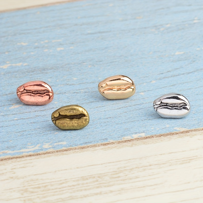 Vintage Coffee Bean Shape Brooch Button Clothes Shirt Collar Lapel Pin