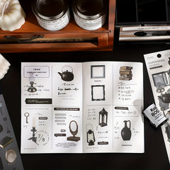 6pcs Vintage Stickers for DIY Art Supplies