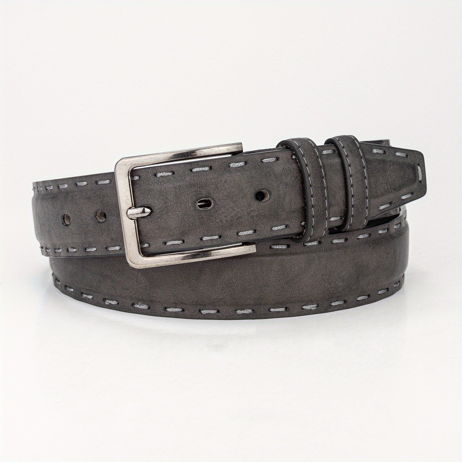 Men's Casual PU Leather Buckle Belt for Pants Jeans