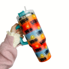 Cow Sunset Printed 40 OZ Tumbler Stainless Steel Water Cup
