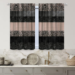 2pcs Bright Printed Curtains Rod Pocket Top Window Drapes