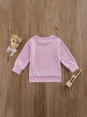 Toddler's Blessed Letter Sweatshirt Boy's Casual Pullover