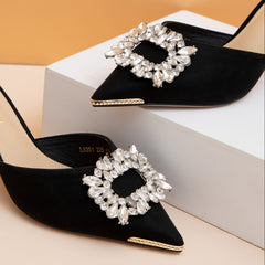 Square Rhinestones Shoe Buckles - Wedding High Heel Decoration